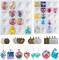 LET'S RESIN Cabochon Gems Resin Molds, 36 Cavities Thicker&Shiny UV Resin Molds Jewelry with 16 pcs Pendant Trays, Epoxy Molds for Beginner, jewelry making kits for Pendant,Earrings,Necklace,Keychains